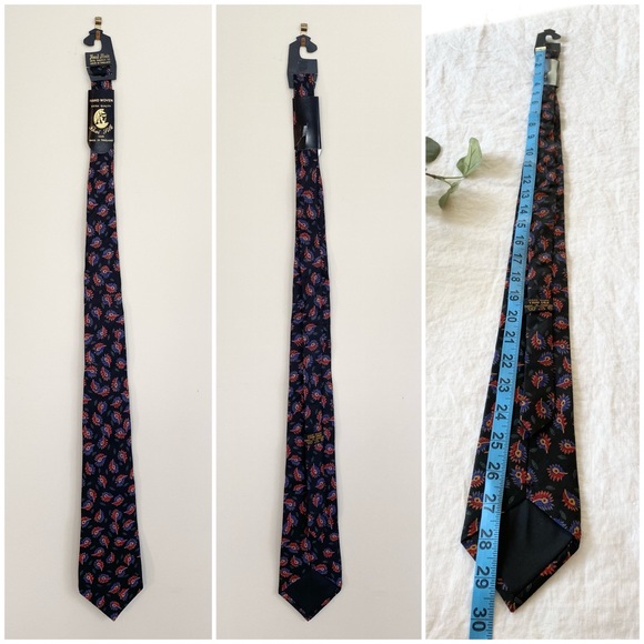Silk Feather Pattern Tie - Picture 7 of 8